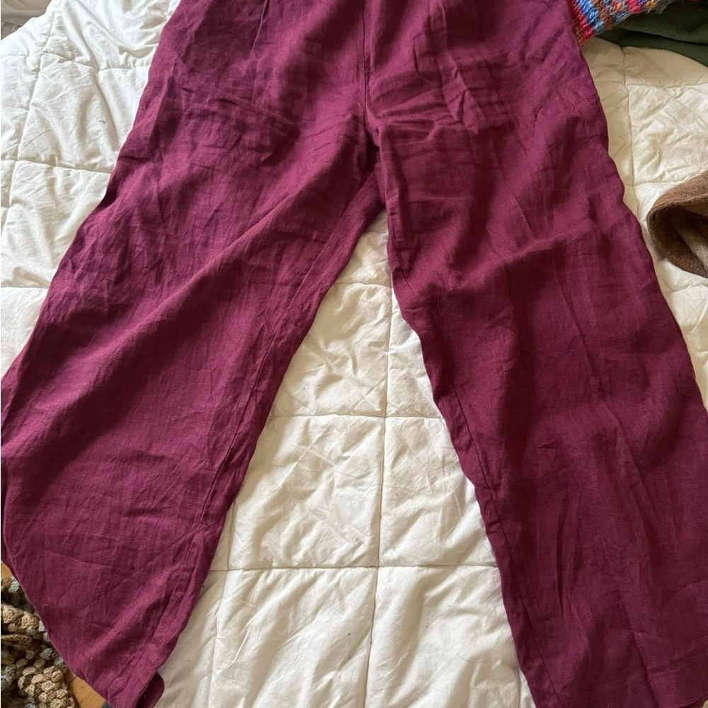 SOLD LinenId wide leg linen pants